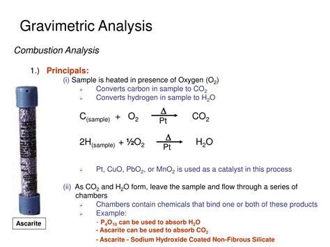 combustion gravimetric method|8.1: Overview of Gravimetric Methods .